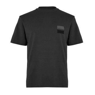 HUGO BOSS Hugo Heren geribd T-shirt (Zwart)
