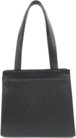 Chanel Pre-owned Vintage Shoulder Bag - Dames - Vintage Shopper - Zwart - ONE Size - Leer - Vintage