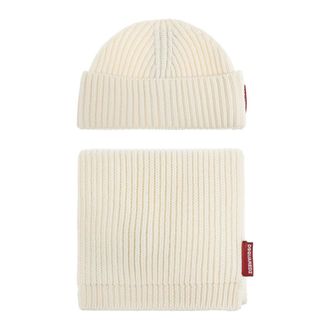 Dsquared2 Beanies, male, Beige, Size: ONE SIZE Hat and Scarf Set