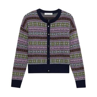 Brooks Brothers Fair Isle Lamswol Vest - Dames - Vesten - Veelkleurig - XS - Wol - Truien & Vesten