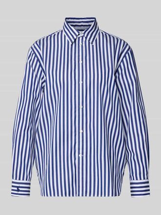 Polo Ralph Lauren Relaxed Fit Hemdbluse mit Logo-Stitching Modell Ligh in Royal, Gr&ouml;&szlig;e M