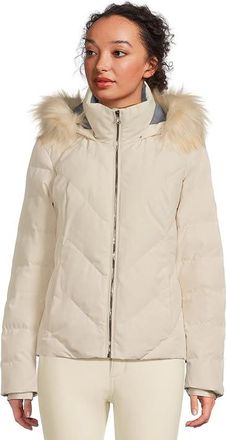 Obermeyer Bombshell Jacket Womens Coat Bone : 14, Polyester/Faux Fur/Satin