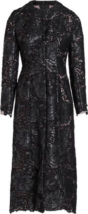 Giambattista Valli embroidered-design single-breasted coat - women - Polyurethane/Polypropylene/Fabric - 42 - Black