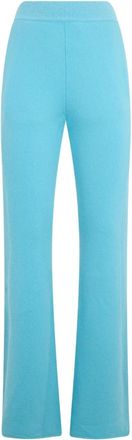Alberta Ferretti Wide Broeken - Dames - Wijde Broeken - Blauw - S - Wol - Broeken