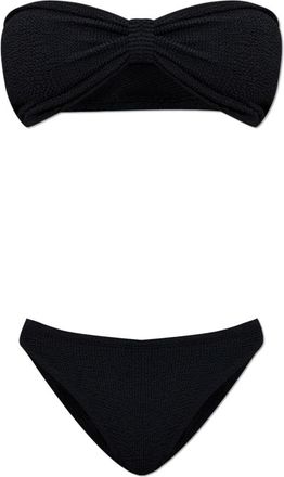 Hunza G Badmode, Dames, Zwart, ONE Size, Tweed, Jean Bikini