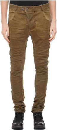 Boris Bidian Saberi Gecoate Katoenen Broek - Dames - Slim Fit Broeken - Groen - M - Katoen - Broeken