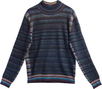 Paul Smith Lupetto Merinos Riga Nascosta - Heren - Ronde hals truien - Veelkleurig - L - Wol - Truien & Vesten