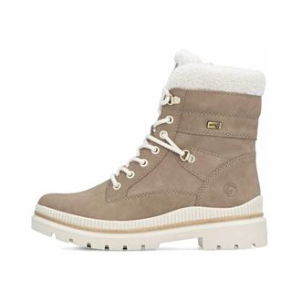 Remonte Veterschoen enkellaars - Dames - Schoenen - Beige - Maat: 38 EU Fleece