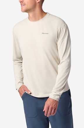Marmot AirExchange SolarShield UPF Long Sleeve Crewneck T-Shirt in Birch Bark at Nordstrom, Size Large