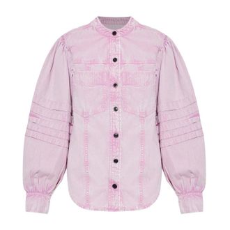 Isabel Marant Mileda Denim Shirt - Dames - Spijkeroverhemden - Roze - XS - Denim - Overhemden