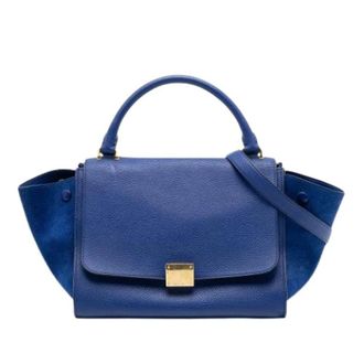 Celine Pre-owned Trapeze Bag - Dames - Vintage Handtas - Blauw - ONE Size - Leer - Vintage