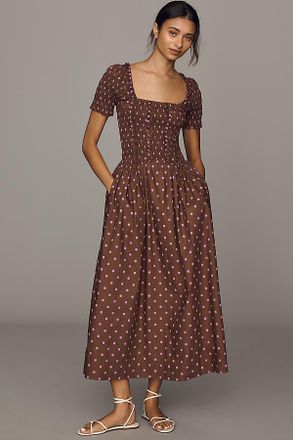 Damson Madder Raphaela 100% Cotton Midi Dress