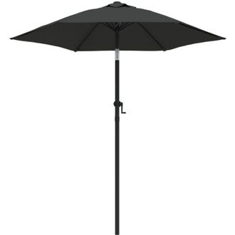 vidaXL Sombrilla De Aluminio Gris Antracita 200x224 Cm Vidaxl