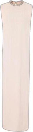 Elisabetta Franchi Abito Lungo in Jersey da Red Carpet - - Dresses - Donna - Bianco - M