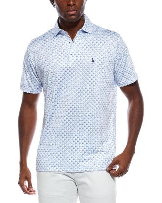 Tailorbyrd Tailorbyrd Carts And Byrds Printed Performance Polo Shirt