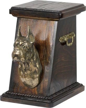 OEM Boxer, Boxer - Urna Para Cenizas De Perro, Elegante Urna Con Estatuilla, Urna Conmemorativa Con Busto De Perro De Art-dog