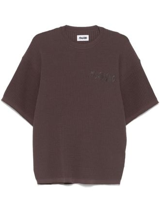 Magliano Brown Embroidered Logo T-shirt