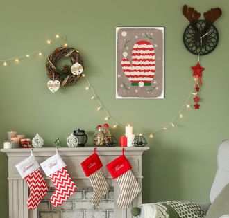 Queence Metallbild »Christmas Glove« 1 Stk. tlg. Stahlschilder