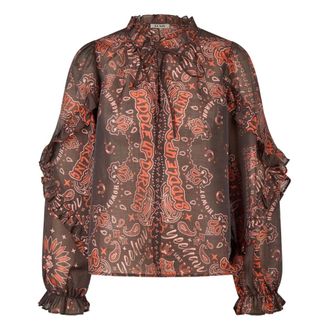 LeComte Rodeo Street Blouse - Dames - Blouses & Shirts - Bruin - Maat: XS