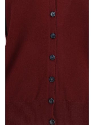 Lisa Yang Womens Cashmere Cardigan Deep Plum (capra Hircus) Sweater