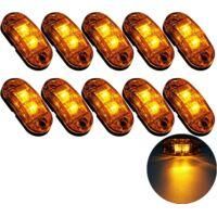 OEM Adecuado Para Luces De Posici&oacute;n Laterales Led De 10 X 2, Luces De Advertencia Led Para Remolques De 12/24 V, Luces Amarillas Aptas Para Camiones, Auto