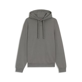 HUGO BOSS Contrast-logo hoodie in cotton terry