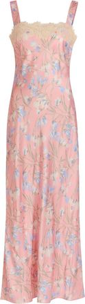 Rixo Rixo Rosamarie Floral-print Satin Midi Dress - Light Pink - 16 (UK 16 / XL)