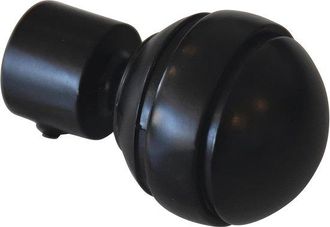 OEM Extremos De Barra De Cortina, De Metal, Negro Mate, &Oslash; 2,2 Cm