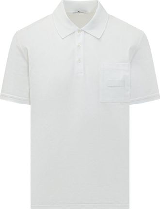 Givenchy White Solid Shirt Collar Polo