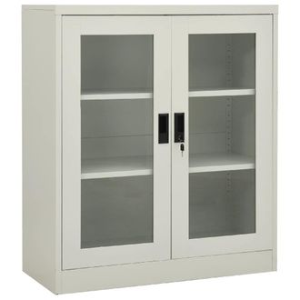 vidaXL Armario De Oficina De Acero Gris Claro 90x40x105 Cm Vidaxl