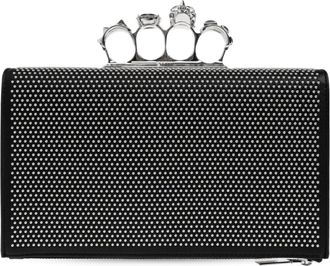 Alexander McQueen Knuckle Clutch - Dames - Clutches - Zwart - ONE Size - Leer - Tassen