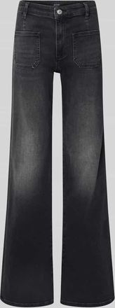 Joop Flared Jeans mit aufgesetzten Eingrifftaschen in Mittelgrau, Größe 27