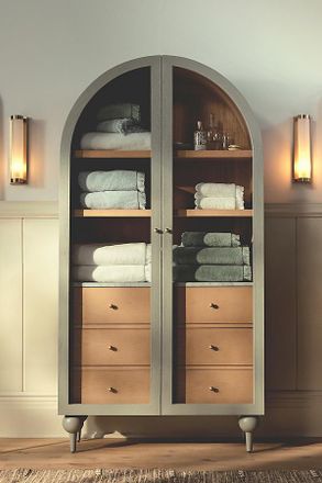 Anthropologie The Fern Marble Top Three-Drawer Storage Cabinet