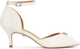 Kazar Bruiloftssandalen - Dames - Sandalen met hakken - Wit - 39 EU - Leer - Schoenen