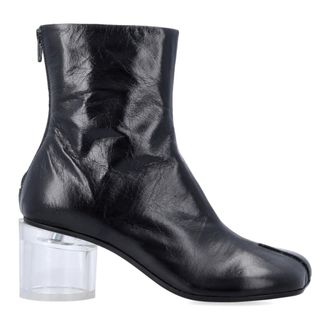 Maison Margiela Schoenen, Dames, Zwart, 40 EU, Leer, Anatomic Enkellaarsjes