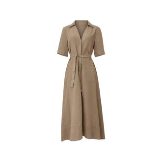 Marella Shirt Dresses, female, Brown, Size: S Shirt Dress