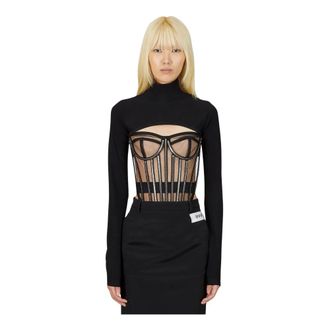 Dolce & Gabbana Dames, Truien, Zwart, Maat: S Katoen