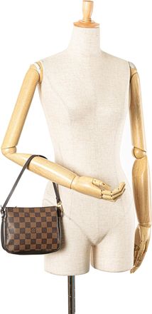 Louis Vuitton Pre-owned Womens Pochette Accessoires Handbag - Brown Textile - One Size