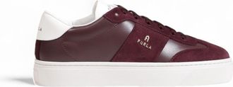 Furla Leather Sneakers with Rubber Sole and Laces
