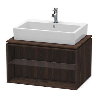 Duravit Duravit X-large Mueble De Pared Para Consola 6718, Compartimento Abierto, 800mm, Color (frente/cuerpo): Nogal Cepillado Chapa De Madera Aut&eacute;ntica - Xl