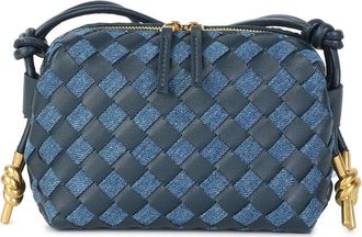 Tiffany & Fred Woven Leather & Denim Mini Crossbody