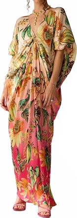 Verb Amiya Kaftan Dress In Pink Ombre