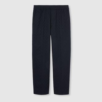 Gucci GG Cottton Gabardine Pant, Size 44, Blue, Ready-to-wear
