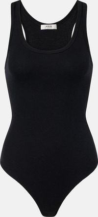 A Gold E Jersey bodysuit