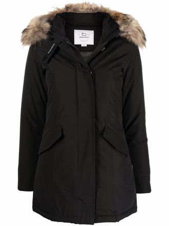 Woolrich Black Arctic Raccoon Down Parka