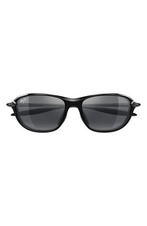 Maui Jim 62mm PolarizedPlus2 Oval Sunglasses in Black at Nordstrom