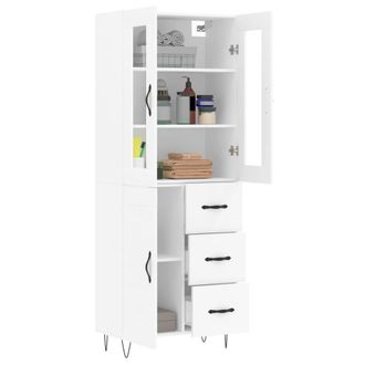Berkfield Home Highboard White 69.5x34x180 cm Engineered Wood