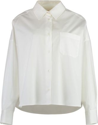 Max Mara White Cotton Poplin Shirt