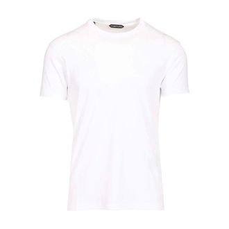 Tom Ford Perforated Rib T-Shirt - male - Tom Ford - T-Shirts - White - 2XL - Tops