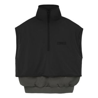 Fear of God SS24 Nylon Fleece Mockneck Vest Ink Jet Black 202SP244290F